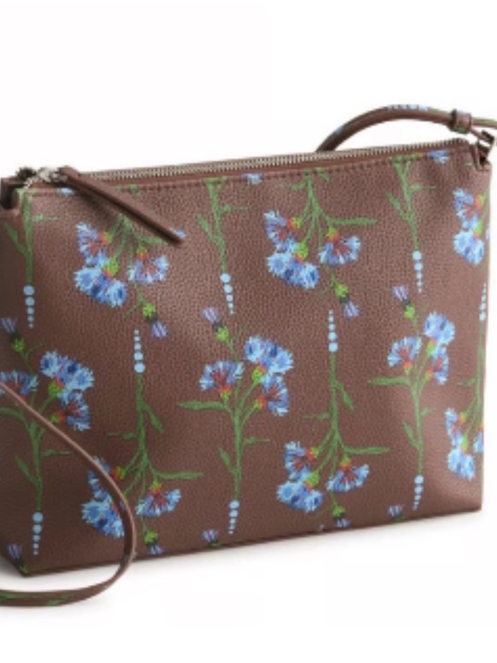 BNWT - Vera Bradley - Large Hipster Crossbody Brown Button Dot